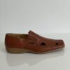Cognac Men's Perforated Leather Loafer - Image 3