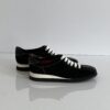 Marc Jacobs Black Suede Sneaker with White Stripes - Image 3