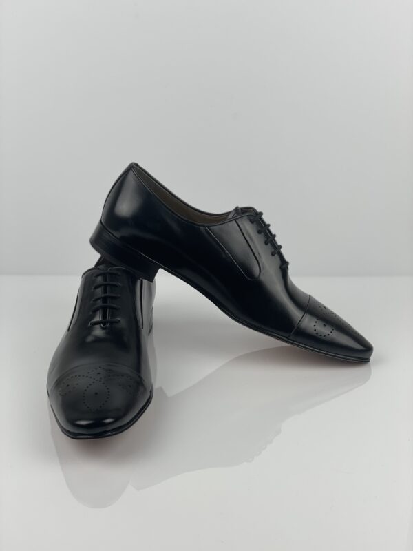 Black Men's Laceup with Brogue Captoe - Image 4