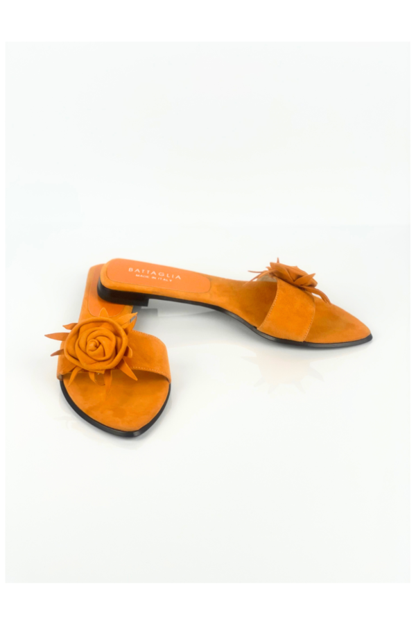 Orange Suede Sandal