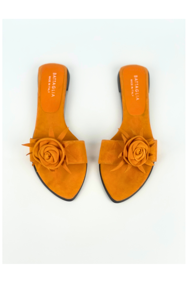 Orange Suede Sandal - Image 7