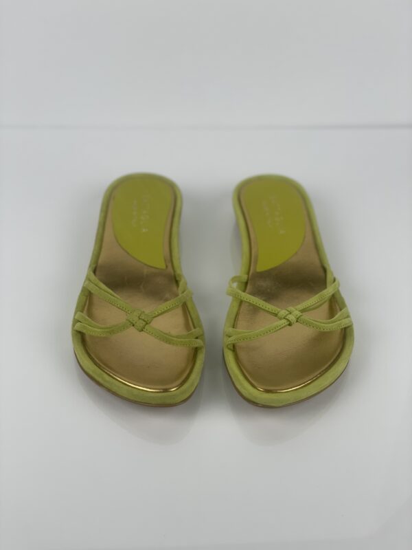 Lime Green Suede Knot Sandal - Image 5