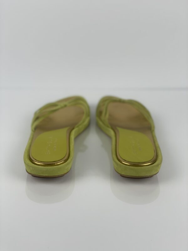 Lime Green Suede Knot Sandal - Image 7