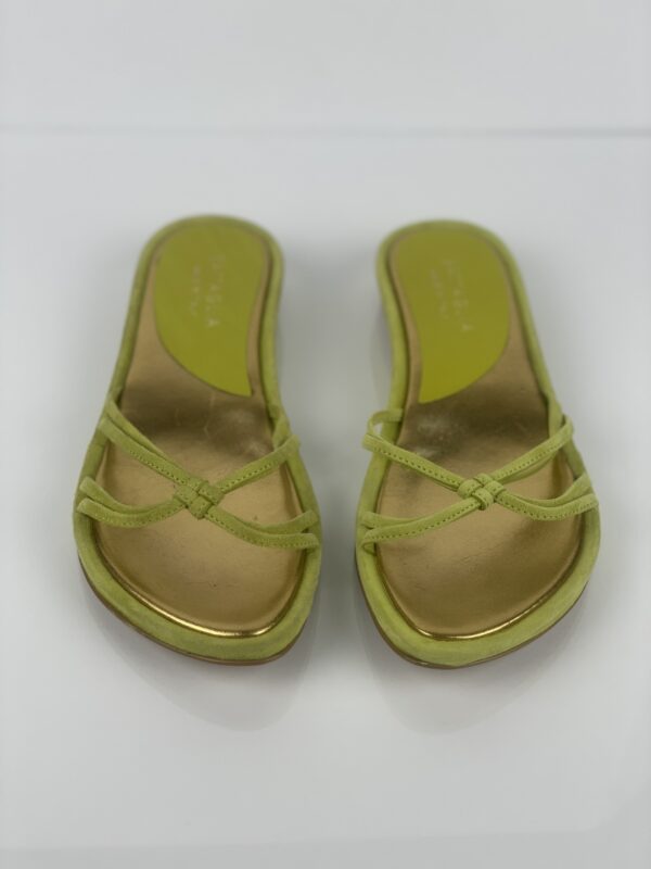 Lime Green Suede Knot Sandal - Image 4