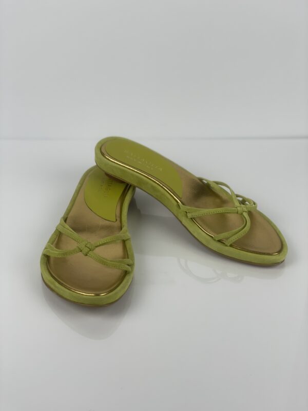 Lime Green Suede Knot Sandal - Image 6