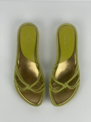 Lime Green Suede Knot Sandal